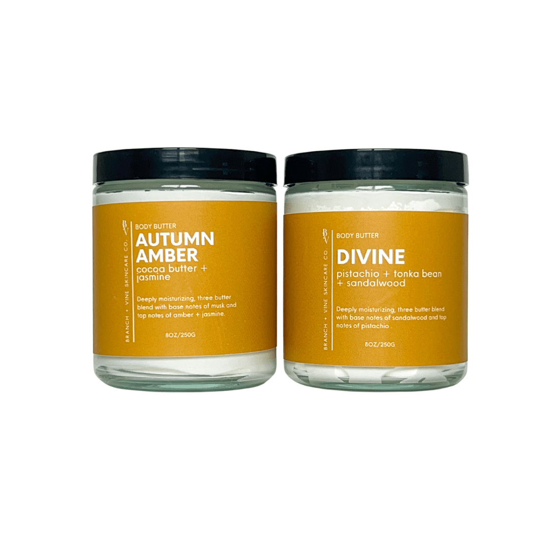 Autumn Amber + Divine Body Butter - Branch + Vine Skincare Co.-Whipped Body Butter