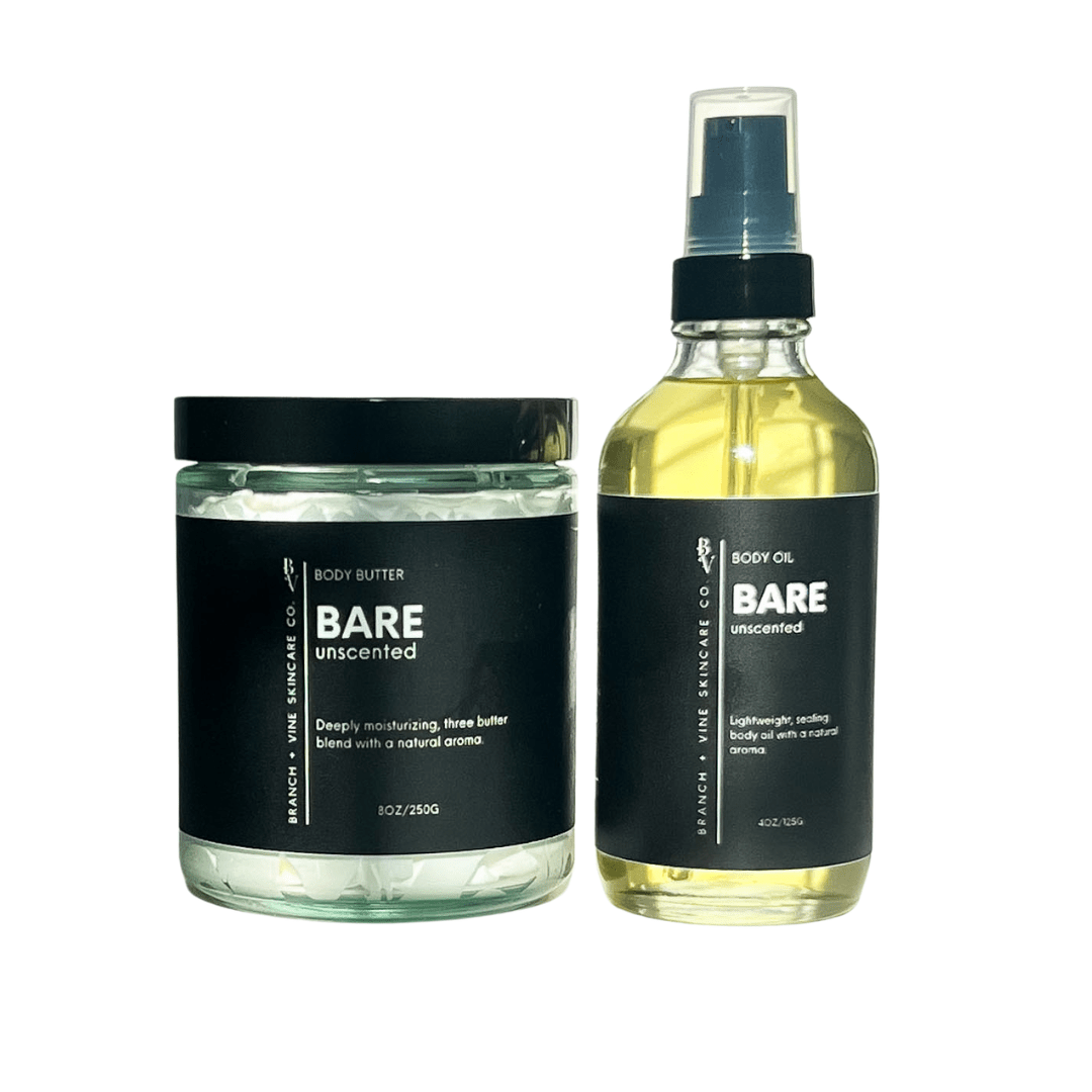 Bare Body Butter + Body Oil - Branch + Vine Skincare Co. -