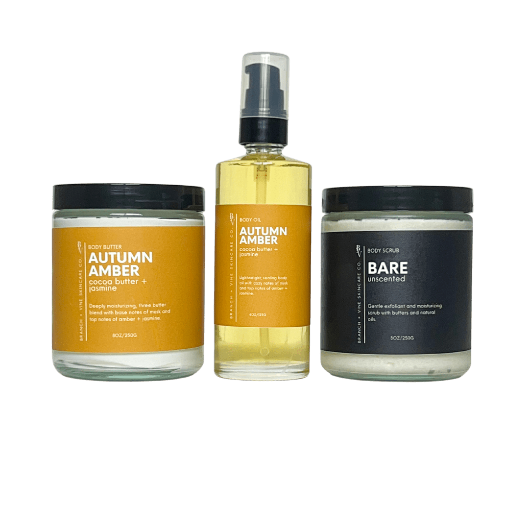 Autumn Amber Ritual Set - Branch + Vine Skincare Co.-Bath & Body Set